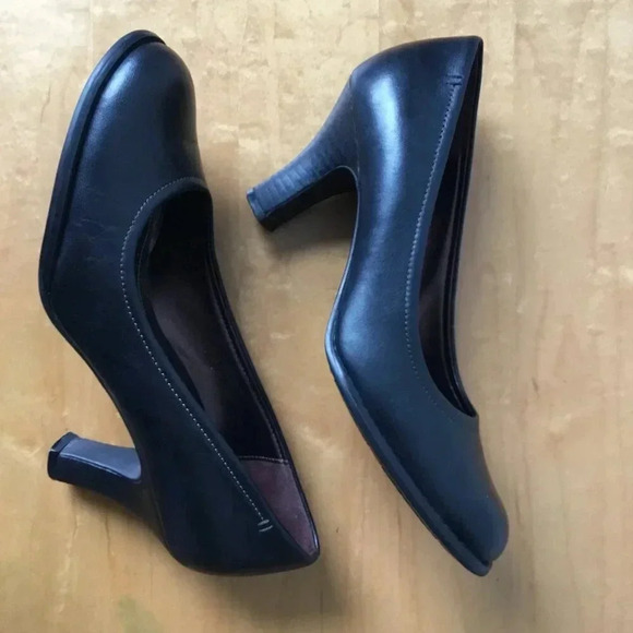 Naturalizer Black Leather Heel Chic and Comfortable Shoes Size 6.5 M US - Picture 5 of 8